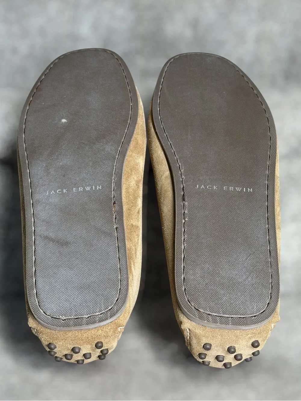 Jack Erwin Decker Camel Suede Penny Loafers Driving Shoes Men’s 11 Classic